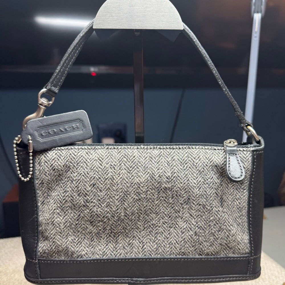Vintage 1999 Coach Bleeker Tweed Demi Zip